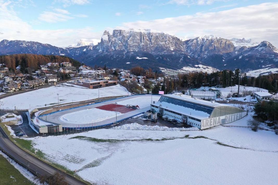 Scivolo su ghiaccio senza barriere nella Ritten Arena