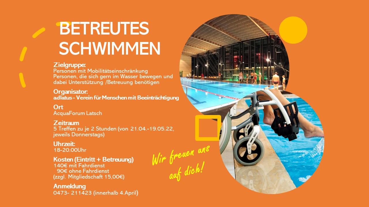 Flyer - Betreutes Schwimmen